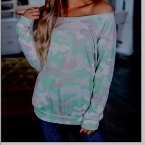 Long Sleeve Camo Top